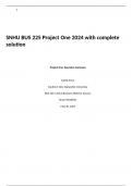  SNHU BUS 225 Project One 2024 with complete solution