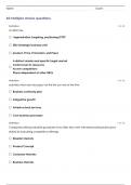 MBA 706 TEST 1 STUDY GUIDE QUESTIONS WITH CORRECT MARKING SCHEME  