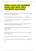 IPPSA CHECK ON LEARNING EXAM 2024 WITH 100% ACCURATE SOLUTIONS