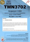 TMN3702 Assignment 3 (COMPLETE ANSWERS) 2024 (575513) - 5 July 2024