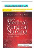     COMPLETE TEST BANK:   FOR Lewis's Medical-Surgical Nursing: Assessment and Management of Clinical Problems, Single Volume 11th Edition by Mariann M. Harding PhD RN CNE FAADN (Author) latest update 