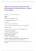 Edexcel A-level Chemistry Essential Practical’s  Methodologies with Expected Solutions. Verified  for new updates