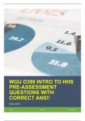 WGU D390 INTRO TO HHS PRE-ASSESSMENT QUESTIONS WITH CORRECT ANS!!