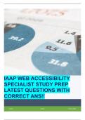 IAAP WEB ACCESSIBILITY SPECIALIST STUDY PREP LATEST QUESTIONS WITH CORRECT ANS!!