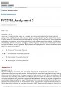 Exam (elaborations) PYC3702  Abnormal Behaviour