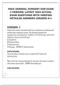 PAEA GENERAL SURGERY EOR EXAM  4 VERSION, LATEST 2024 ACTUAL  EXAM QUESTIONS WITH VERIFIED  DETAILED ANSWERS (GRADED A+)