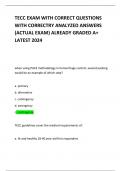 TECC EXAM WITH CORRECT QUESTIONS WITH CORRECTRY ANALYZED ANSWERS (ACTUAL EXAM) ALREADY GRADED A+ LATEST 2024 