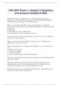  TAX 4001 Exam 1- chapter 3 Questions and Answers Graded A 2024