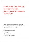 American Red Cross EMR Test/ Red Cross Final Exam Questions with Best Solutions 2023 Update