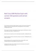 Red Cross EMR Review Exam with correct 150 questons and correct answers