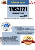 TMS3721 Assignment 2 (COMPLETE ANSWERS) 2024 - DUE 21 June 2024