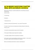  AU 60 MISSED QUESTIONS CHAPTER FINAL WITH ACCURATE ANSWERS