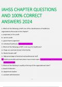 IAHSS CHAPTER QUESTIONS AND 100% CORRECT ANSWERS 2024