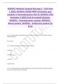 NUR251 Medical Surgical Nursing 2 - CDU Sem  1 2024, NUR251 EXAM PREP formative quiz  module 3: Hemodynamics Part B, NUR251 CDU  Semester 2 2024 End-of-module Quizzes,  NUR251 - hemodynamic system, NUR251 - Renal system, NUR251 - Endocrine system Qs  & As