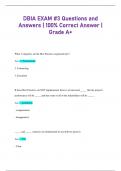 DBIA EXAM #3 Questions and  Answers | 100% Correct Answer |  Grade A+