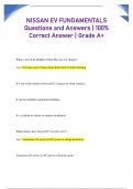 NISSAN EV FUNDAMENTALS  Questions and Answers | 100%  Correct Answer | Grade A+ 