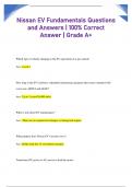 NISSAN EV FUNDAMENTALS Questions and Answers Pack| 100% Correct Answer | Grade A+