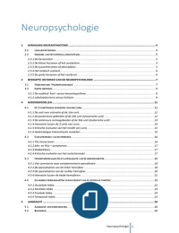 Samenvatting Neuropsychologie deel 1 