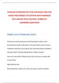 PHARMACOTHERAPEUTICS FOR ADVANCED PRACTICE NURSE PRESCRIBERS 5TH EDITION WOO ROBINSON TEST UPDATE WITH MULTIPLE, CORRECTLY ANSWERED QUESTIONS