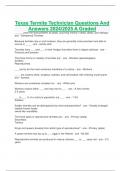 Texas Termite Technician Questions And Answers 2024/2025 A Graded