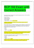 RCP 160 Exam with Correct Answers 