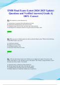 EMR Final Exam (Latest 2024/ 2025 Update) Questions and Verified Answers| Grade A| 100% Correct