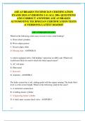 ASE A5 BRAKES TECHNICIAN CERTIFICATION  EXAMS 2024 (4 VERSIONS 1-4) ALL 200+ QUESTIONS  AND CORRECT ANSWERS/ ASE A5 BRAKES  AUTOMOTIVE TECHNICIAN CERTIFICATION TESTS (4 VERSIONS) LATEST 2024/2025