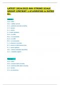 LATEST 2024/2025 NIH STROKE SCALE GROUP CPATIENT 1-6VERIFIED & RATED A+ 