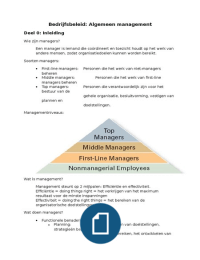 Bedrijfsbeleid: Algemeen management