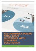 FSU HAMMOCK MACRO FINAL EXAM QUESTIONS WITH COMPLETE SOLUTIONS!!