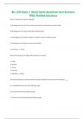 Bio 250 Exam 1 Study Guide Questions And Answers With Verified Solutions