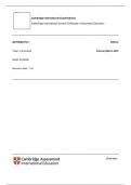 Cambridge International Examinations Cambridge International General Certificate of Secondary Education MATHEMATICS 0580/42 Paper 4 (Extended) February/March 2023 MARK SCHEME