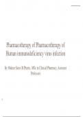 Pharmacotherapy of Pharmacotherapy of Human immunodeficiency virus infection By Muktar Sano (B.Pharm, MSc in Clinical Pharmacy, Assistant Professor)