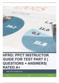 HFRG: PPCT INSTRUCTOR GUIDE FOR TEST PART II |QUESTIONS + ANSWERS| RATED A+