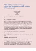 NSG 500 Focused Exam: Cough SOAP Note 2024 With complete solution; Wilkes University