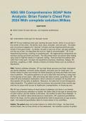 NSG 500 Comprehensive SOAP Note Analysis: Brian Foster's Chest Pain 2024 With complete solution;Wilkes