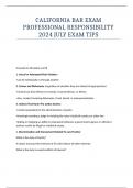 CALIFORNIA BAR EXAM PROFESSIONAL RESPONSIBILITY 2024 JULY EXAM TIPS