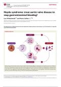 Heyde syndrome: treat aortic valve disease to stop gastrointestinal bleeding? Lara Waldschmidt1,2 and Moritz Seiffert 1,2*