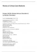 Surgery MCQs Arterial,Venous Disorders & Lymphatic Disorders Review Questions with Explanations of Answers | latest upate 2024