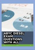 ABYC DIESEL EXAM QUESTIONS WITH ALL PASSED CHOICES!!