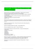 CSI CDT: Module 5 Exam Questions with correct Answers