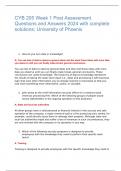  CYB 205 Week 1 Post Assessment Questions and Answers 2024 with complete solutions; University of Phoenix