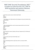 WGU D481 Security Foundations (ISC)² Certified in Cybersecurity (CC) TEST B 2024 questions and answers Western Governors University