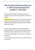 NSG 533 Advanced Pharmacology Exam 1| 100% Correctly Answered and Graded A+ | latest 2024