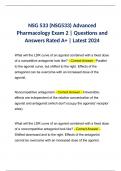 NSG 533 (NSG533) Advanced Pharmacology Exam 2 | Questions and Answers Rated A+ | Latest 2024 