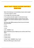 HEAVY DUTY TRUCK SYSTEM CHAPTER 1 EXAM 2024