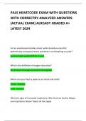 PALS HEARTCODE EXAM WITH QUESTIONS WITH CORRECTRY ANALYZED ANSWERS (ACTUAL EXAM) ALREADY GRADED A+ LATEST 2024   