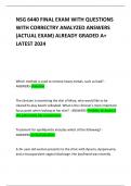 NSG 6440 FINAL EXAM WITH QUESTIONS WITH CORRECTRY ANALYZED ANSWERS (ACTUAL EXAM) ALREADY GRADED A+ LATEST 2024