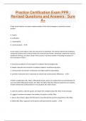 Practice Certification Exam PPR / Revised Questions and Answers / Sure A+