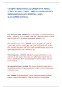 EPA LEAD INSPECTOR EXAM LATEST WITH ACTUAL QUESTIONS AND CORRECT VERIFIED ANSWERS WITH RATIONALES/ALREADY GRADED A+ 100% GUARANTEED SUCCESS!